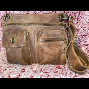 Roots Brand Village Prince Leather Crossbody Bag